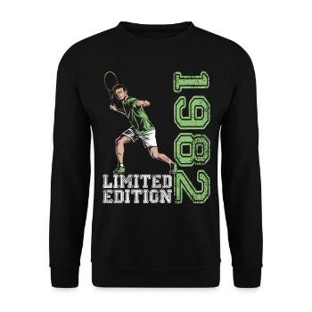 Édition limitée 1982 Édition limitée Tennis - Sweat-shirt Unisexe - noir - Devant - Alina (178cm) & Michal (187cm)