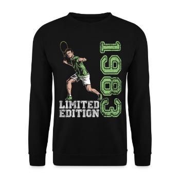 Limited Edition 1983 Limited Edition Tennis - Unisex Sweatshirt - black - Front - Alina (178cm) & Michal (187cm)