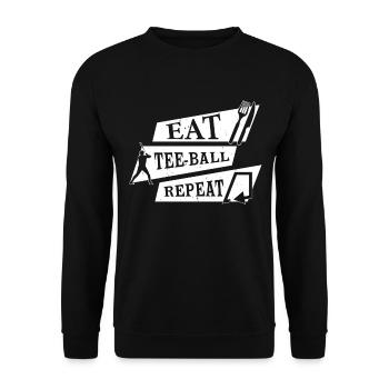 Eat Tee-ball Repeat - Jeu de tee-ball - Sweat-shirt Unisexe - noir - Devant - Alina (178cm) & Michal (187cm)