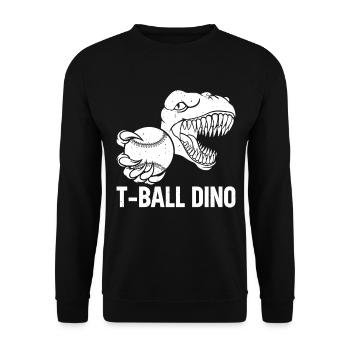 T-ball Dino Tee-ball Joueur Dinosaure - Sweat-shirt Unisexe - noir - Devant - Alina (178cm) & Michal (187cm)