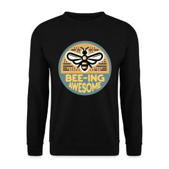Bee Lovers Beekeepers Naturefriends Beekeepers - Unisex Sweatshirt - black - Front - Alina (178cm) & Michal (187cm)