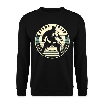 Sumo - Unisex Sweatshirt - black - Front - Alina (178cm) & Michal (187cm)