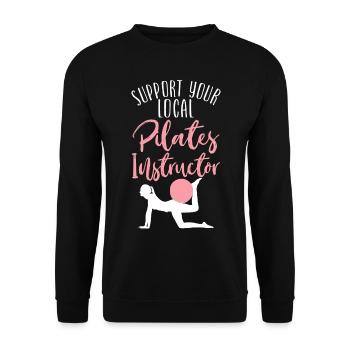 Instructeur de Pilates Soutien aux enseignants - Sweat-shirt Unisexe - noir - Devant - Alina (178cm) & Michal (187cm)