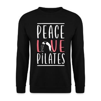 Pilates Instructor Teacher Girl - Unisex Pullover - Schwarz - Vorne - Alina (178cm) & Michal (187cm)