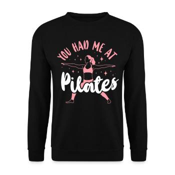 Pilates Instructor Teacher Girl - Unisex Sweatshirt - black - Front - Alina (178cm) & Michal (187cm)