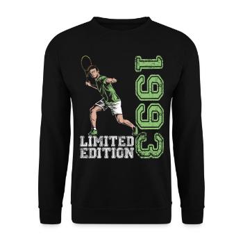 Limited Edition 1993 Limited Edition Tennis - Unisex Sweatshirt - black - Front - Alina (178cm) & Michal (187cm)