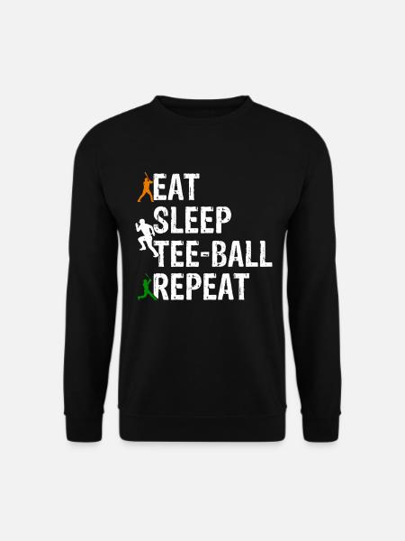 Eat Sleep Tee-ball Repeat - Unisex Pullover - Schwarz