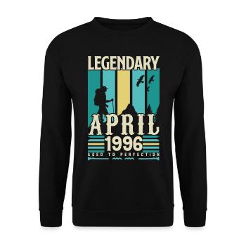 cadeau Anniversaire Avril 1996, Vintage avril 1996 - Sweat-shirt Unisexe - noir - Devant - Alina (178cm) & Michal (187cm)
