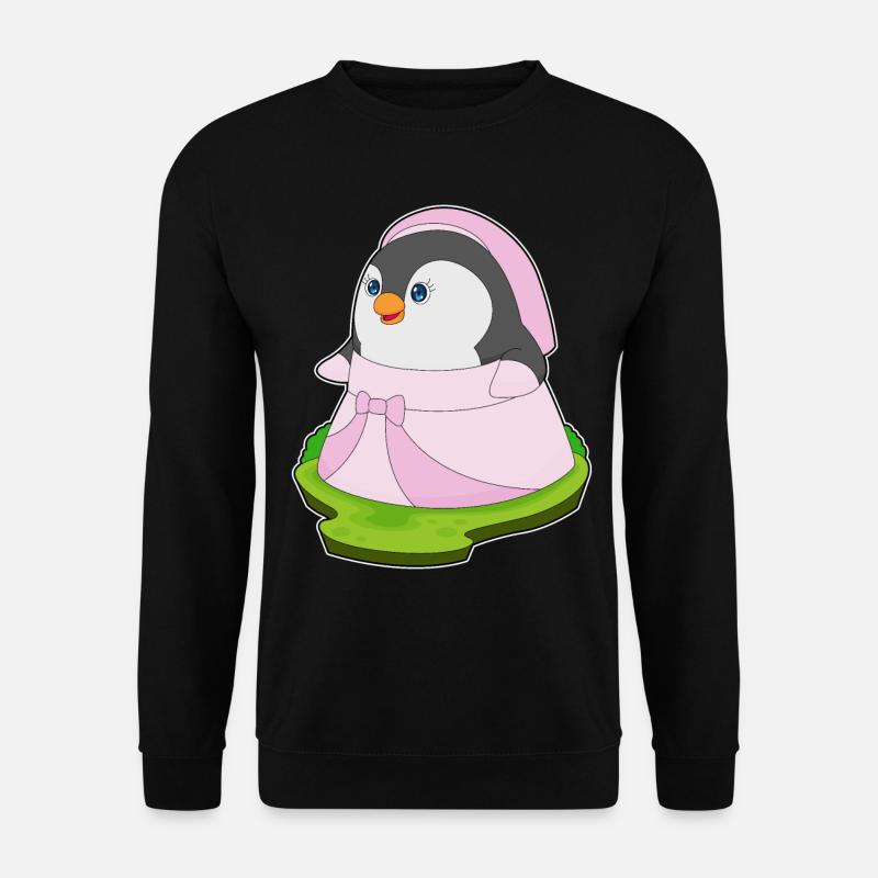 Pingouin mariée robe de mariage - Sweat-shirt Unisexe - noir