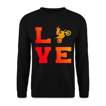 Dirt Biker Freestyle Motocross Dirt Bike - Unisex Sweatshirt - black - Front - Alina (178cm) & Michal (187cm)