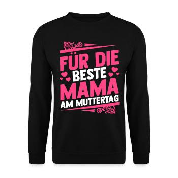 Mom Mother's Day Mom - Unisex Sweatshirt - black - Front - Alina (178cm) & Michal (187cm)