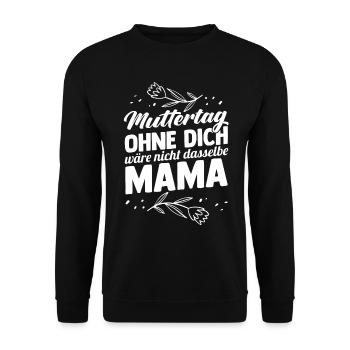 Mom Mother's Day Mom - Unisex Sweatshirt - black - Front - Alina (178cm) & Michal (187cm)