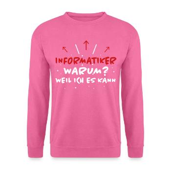 Informatiker Spruch Lustige Programmierer Geschenk - Unisex Pullover - Pink - Vorne