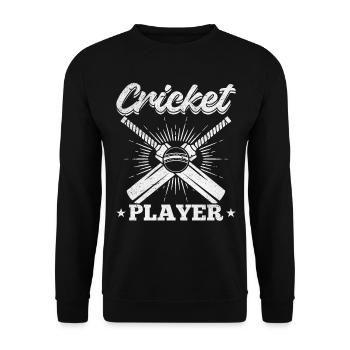 Joueur de cricket - Jeu de cricket Cricket Cricket - Sweat-shirt Unisexe - noir - Devant - Alina (178cm) & Michal (187cm)