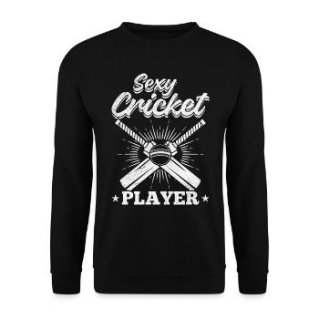 Sexy cricket Player - Unisex Pullover - Schwarz - Vorne - Alina (178cm) & Michal (187cm)
