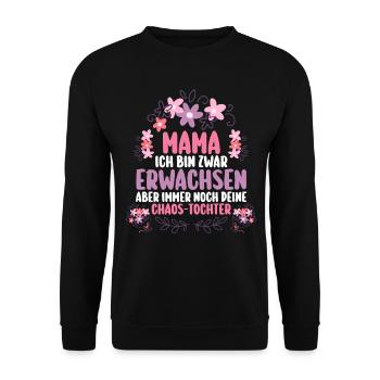 Maman Fête des mères Maman - Sweat-shirt Unisexe - noir - Devant - Alina (178cm) & Michal (187cm)