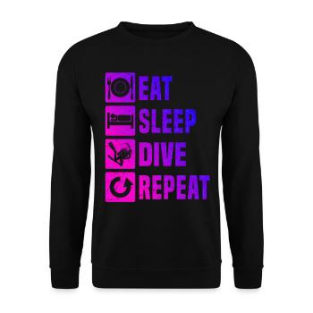 Free Dive Scuba Taucher Damen Taucher Tauchen - Unisex Pullover - Schwarz - Vorne - Alina (178cm) & Michal (187cm)