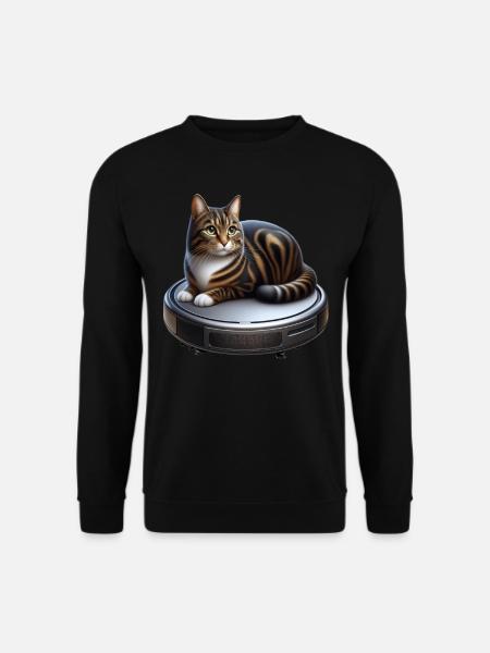 Vacuum Cleaner Driver Kitten Lover - Unisex Sweatshirt - black