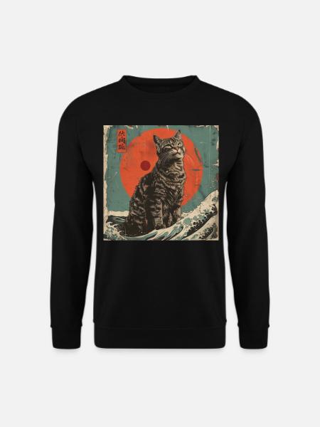 Sunset Silhouette Wave Papyrus - Unisex Sweatshirt - black