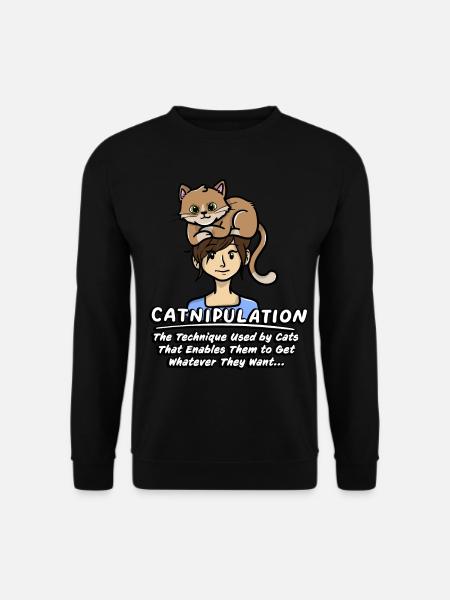 Catnipulation Technik Von Kätzchen Lover Cute Cat - Unisex Pullover - Schwarz