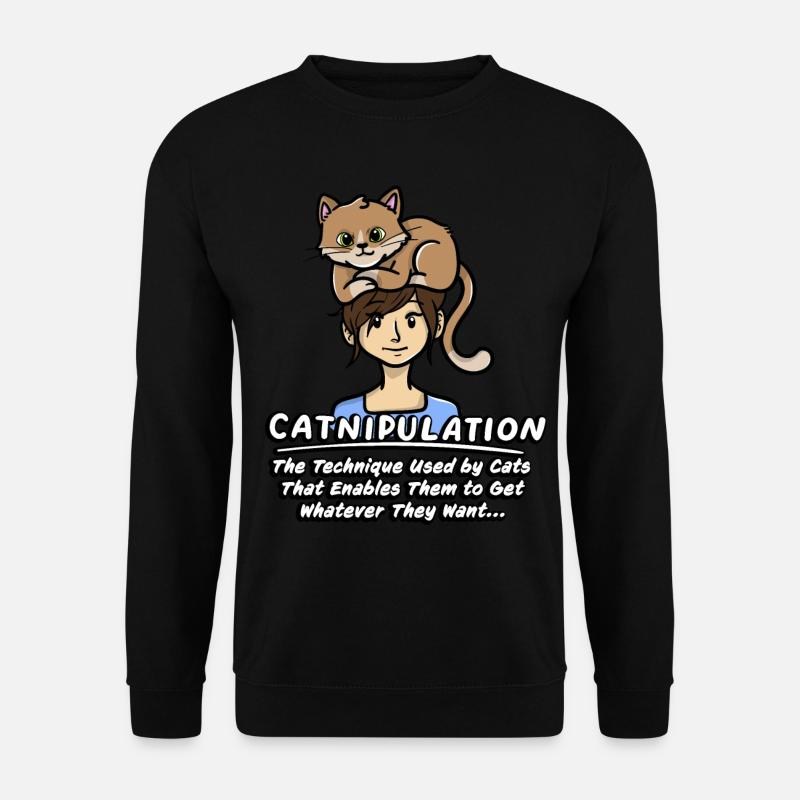 Catnipulation Technik Von Kätzchen Lover Cute Cat - Unisex Pullover - Schwarz