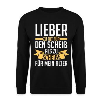 Trop vieux pour cette merde - Sweat-shirt Unisexe - noir - Devant - Alina (178cm) & Michal (187cm)