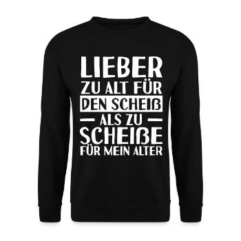 Trop vieux pour cette merde - Sweat-shirt Unisexe - noir - Devant - Alina (178cm) & Michal (187cm)