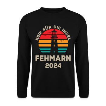 Fehmarn 2024 Ready for the island - Unisex Sweatshirt - black - Front - Alina (178cm) & Michal (187cm)