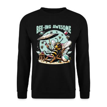 Bee Lovers Beekeepers Naturefriends Beekeepers - Unisex Sweatshirt - black - Front - Alina (178cm) & Michal (187cm)
