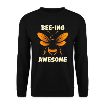 Bee Lovers Beekeepers Naturefriends Beekeepers - Unisex Sweatshirt - black - Front - Alina (178cm) & Michal (187cm)