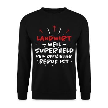 Landwirt Spruch Traktor Lustiges Landwirt Geschenk - Unisex Pullover - Schwarz - Vorne - Alina (178cm) & Michal (187cm)