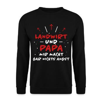 Landwirt Spruch Traktor Lustiges Landwirt Geschenk - Unisex Pullover - Schwarz - Vorne - Alina (178cm) & Michal (187cm)