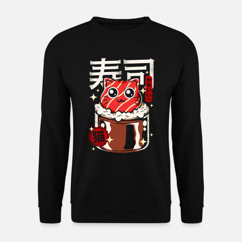 Japan - Cute Sushi Cat - Unisex Sweatshirt - black