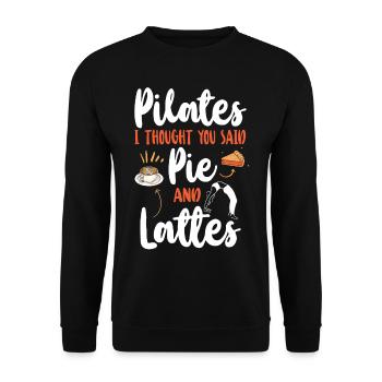 Instructeur de Pilates Professeur Jeu de mots - Sweat-shirt Unisexe - noir - Devant - Alina (178cm) & Michal (187cm)