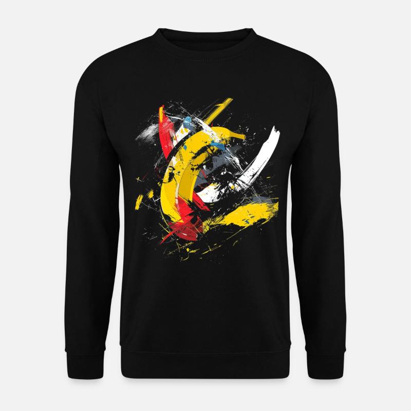 Banane Illustration Kunst Obst Bunte Grafik Banane - Unisex Pullover - Schwarz