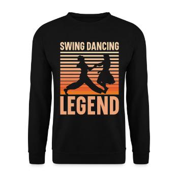 Lindy Hop Tänzer Swing Tanzpaar Swing Dance - Unisex Pullover - Schwarz - Vorne - Alina (178cm) & Michal (187cm)