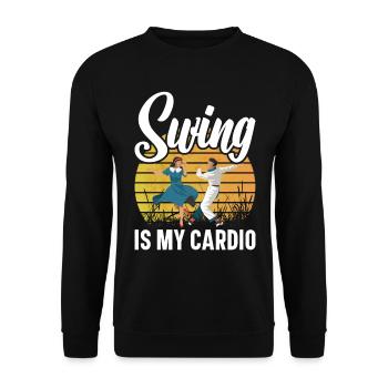 Lindy Hop Tänzer Swing Tanzpaar Swing Dance - Unisex Pullover - Schwarz - Vorne - Alina (178cm) & Michal (187cm)