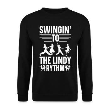 Lindy Hop Tänzer Swing Tanzpaar Swing Dance - Unisex Pullover - Schwarz - Vorne - Alina (178cm) & Michal (187cm)