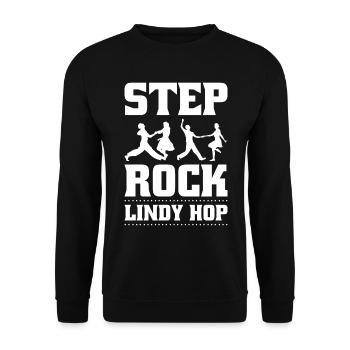 Lindy Hop Tänzer Swing Tanzpaar Swing Dance - Unisex Pullover - Schwarz - Vorne - Alina (178cm) & Michal (187cm)