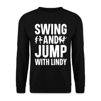 Lindy Hop Tänzer Swing Tanzpaar Swing Dance - Unisex Pullover - Schwarz - Vorne - Alina (178cm) & Michal (187cm)