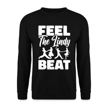 Lindy Hop Tänzer Swing Tanzpaar Swing Dance - Unisex Pullover - Schwarz - Vorne - Alina (178cm) & Michal (187cm)