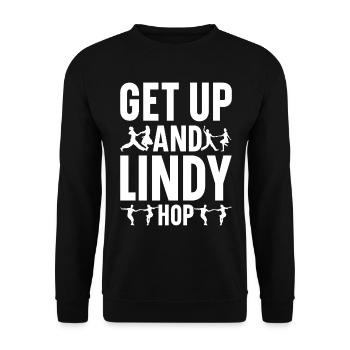 Lindy Hop Tänzer Swing Tanzpaar Swing Dance - Unisex Pullover - Schwarz - Vorne - Alina (178cm) & Michal (187cm)