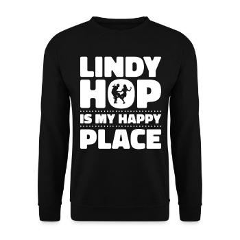 Lindy Hop Tänzer Swing Tanzpaar Swing Dance - Unisex Pullover - Schwarz - Vorne - Alina (178cm) & Michal (187cm)