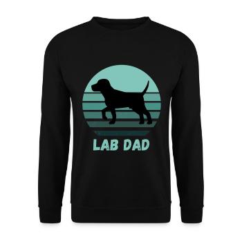 Lab Dad Labrador Retriever Labbi Vatertag Hund Fun - Unisex Pullover - Schwarz - Vorne - Alina (178cm) & Michal (187cm)