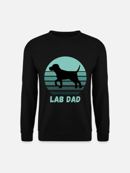 Lab Dad Labrador Retriever Labbi Father's Day Dog Fun - Unisex Sweatshirt - black
