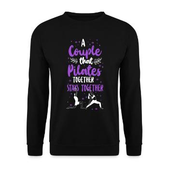 Pilates Instructor Teacher Couple - Unisex Pullover - Schwarz - Vorne - Alina (178cm) & Michal (187cm)