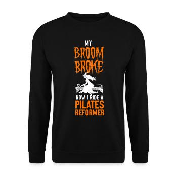 Instructeur de Pilates Enseignant - Sweat-shirt Unisexe - noir - Devant - Alina (178cm) & Michal (187cm)
