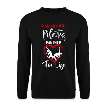 Pilates Instructor Teacher Husband - Unisex Sweatshirt - black - Front - Alina (178cm) & Michal (187cm)