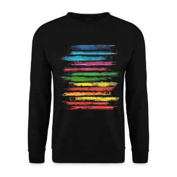 Book Colorful Art Painting Graphic Motif Book - Unisex Sweatshirt - black - Front - Alina (178cm) & Michal (187cm)