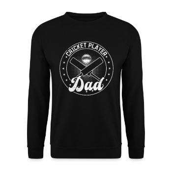 Cricket Player Dad Cricket - Unisex Pullover - Schwarz - Vorne - Alina (178cm) & Michal (187cm)